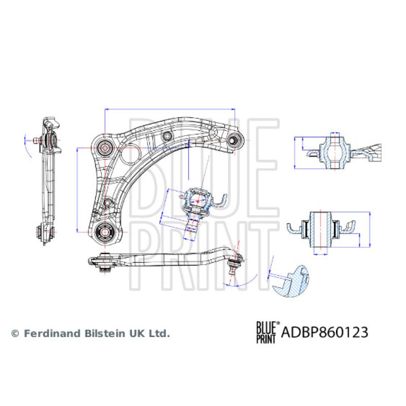 Triangle ou bras de suspension (train avant) BLUE PRINT ADBP860123 - Visuel 1