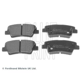 Jeu de 4 plaquettes de frein arrière BLUE PRINT ADG042100 pour CITROEN C3 ORIGIN 1.6 CRDi - 110cv