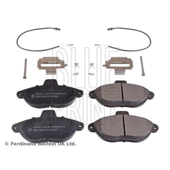 Jeu de 4 plaquettes de frein avant BLUE PRINT ADP154239 pour MERCEDES-BENZ SERIE 123 2,1 DT&nbsp;- 109cv