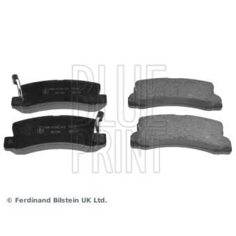 Jeu de 4 plaquettes de frein arrière BLUE PRINT ADT34284 pour AUDI V8 1.6 - 110cv