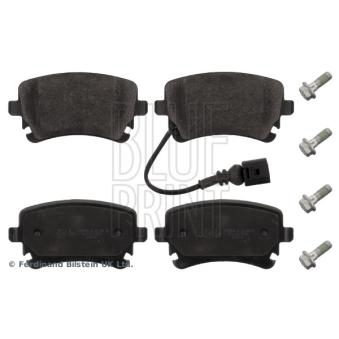 Jeu de 4 plaquettes de frein arrière BLUE PRINT ADV184239 pour AUDI A5 2.0 TDI - 110cv