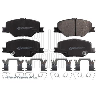 Jeu de 4 plaquettes de frein avant BLUE PRINT [ADW194219]