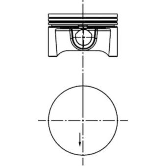 Piston KOLBENSCHMIDT 40388600 pour OPEL ASTRA 1.6 - 105cv