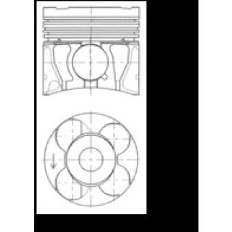 Piston KOLBENSCHMIDT 41655600 pour CITROEN JUMPY 1.7 CDTI - 110cv