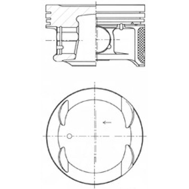 Piston KOLBENSCHMIDT 41933600 - Visuel 2