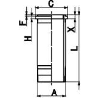 Chemise de cylindre KOLBENSCHMIDT OEM 1960043