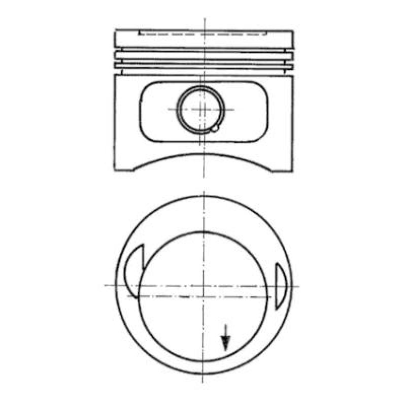 Piston KOLBENSCHMIDT 93968610 - Visuel 2