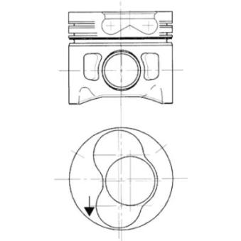 Piston KOLBENSCHMIDT 94428700 pour CITROEN C4 SPACETOURER 1.9 TDI - 110cv