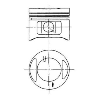 Piston KOLBENSCHMIDT 94910700 pour FIAT PANDA 1100 - 50cv