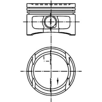 Piston KOLBENSCHMIDT 99562600 pour SKODA FABIA 1.4 16V - 100cv