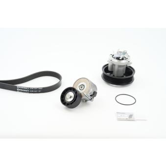 Pompe à eau+Jeu de courroie trapézoïdale à nervures CONTITECH 6PK1217WP1 pour OPEL CORSA 1.3 CDTI - 75cv