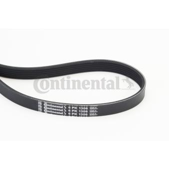 Courroie trapézoïdale à nervures CONTITECH 6PK1306 pour FIAT PANDA 1.3 JTD - 75cv