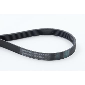 Courroie trapézoïdale à nervures CONTITECH 6PK1360 pour FIAT PUNTO 1.3 CDTI - 75cv