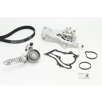Pompe à eau+Jeu de courroie trapézoïdale à nervures CONTITECH 6PK1400WP1 pour OPEL MERIVA 1.4 - 140cv