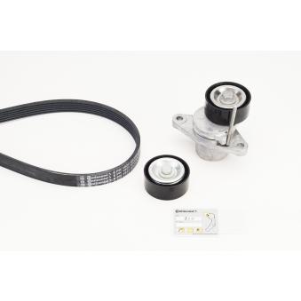 Jeu de courroies trapézoïdales à nervures CONTITECH 6PK1822 EXTRA K1 pour DACIA LOGAN 1.4 - 75cv