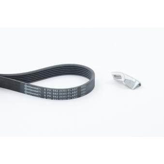 Jeu de courroies trapézoïdales à nervures CONTITECH 6PK842 ELAST T1 pour FORD GALAXY 2.0 TDI - 110cv