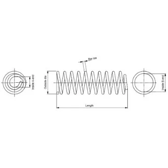 Ressort de suspension MONROE SE0012 pour OPEL CORSA 1.4 i - 54cv