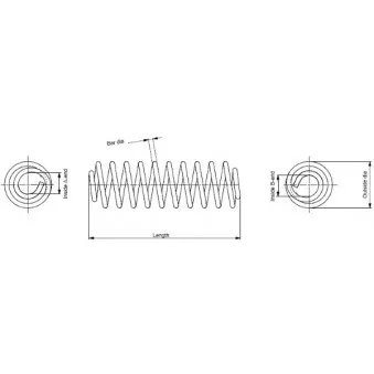 Ressort de suspension MONROE OEM 8E0511115CS