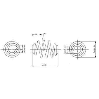 Ressort de suspension MONROE OEM 424345