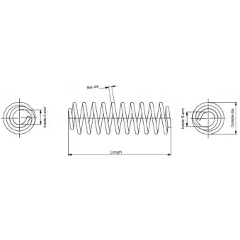 Ressort de suspension MONROE OEM 6025308628