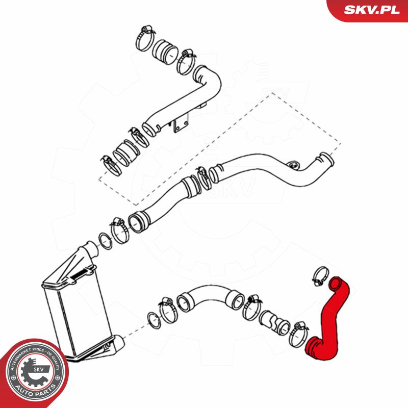Gaine de suralimentation arrière gauche ESEN SKV 24SKV106 - Visuel 2