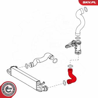 Gaine de suralimentation avant gauche ESEN SKV [24SKV619]