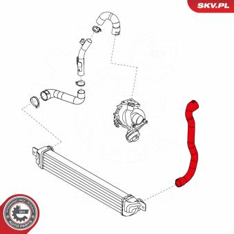 Gaine de suralimentation ESEN SKV 24SKV674 pour OPEL COMBO 1.7 CDTI - 110cv