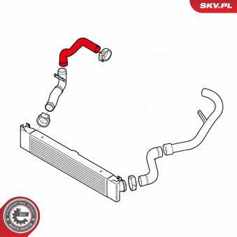 Gaine de suralimentation arrière droit ESEN SKV OEM 1350776080
