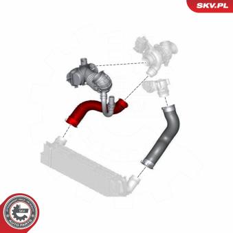 Gaine de suralimentation ESEN SKV 24SKV886 pour BMW X3 xDrive 20 d - 190cv