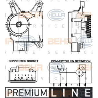 BEHR HELLA SERVICE 6NW 351 344-021 - Élément d'ajustage, clapet de mélange