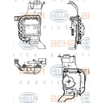 BEHR HELLA SERVICE 6NW 351 344-031 - Élément d'ajustage, clapet de mélange