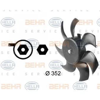 BEHR HELLA SERVICE 8EW 009 144-301 - Ventilateur, refroidissement du moteur