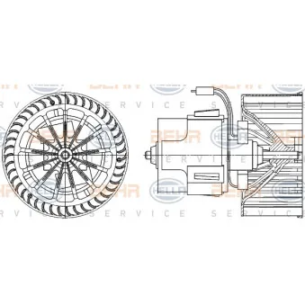 BEHR HELLA SERVICE 8EW 009 157-501 - Pulseur d'air habitacle
