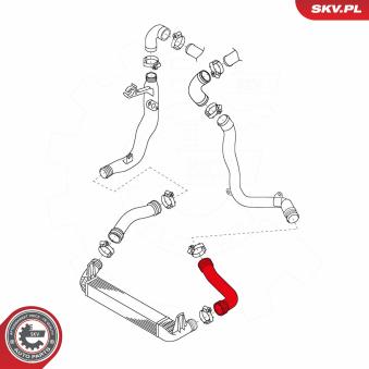 Gaine de suralimentation ESEN SKV 43SKV119 pour AUDI A1 1.4 TFSI - 185cv