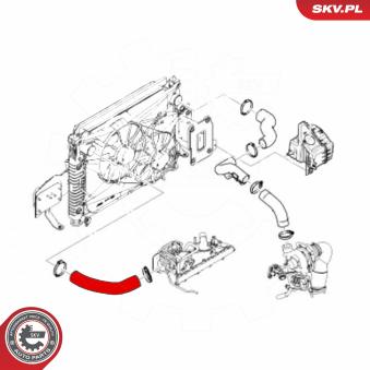Gaine de suralimentation ESEN SKV 43SKV134 pour CHEVROLET CAPTIVA 2.0 D - 126cv