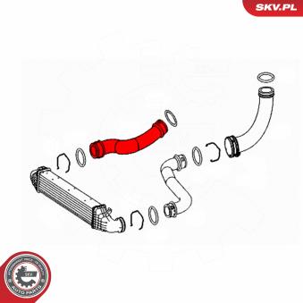 Gaine de suralimentation ESEN SKV 43SKV421 pour MERCEDES-BENZ CLASSE E E 270 T CDI - 163cv