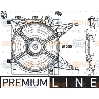 BEHR HELLA SERVICE 8EW 351 040-601 - Ventilateur, refroidissement du moteur