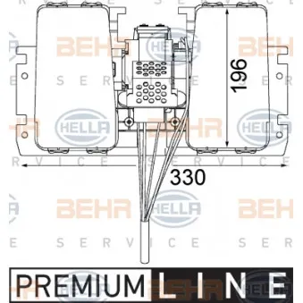 BEHR HELLA SERVICE 8EW 351 104-031 - Pulseur d'air habitacle