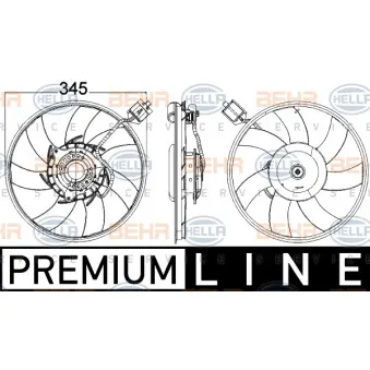 BEHR HELLA SERVICE 8EW 351 104-541 - Ventilateur, refroidissement du moteur