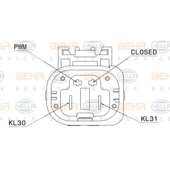 Ventilateur, refroidissement du moteur BEHR HELLA SERVICE [8EW 351 151-071]