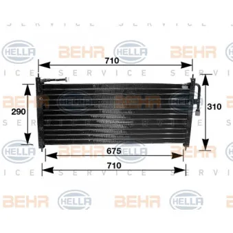 BEHR HELLA SERVICE 8FC 351 035-021 - Condenseur, climatisation