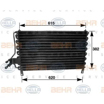 BEHR HELLA SERVICE 8FC 351 035-061 - Condenseur, climatisation