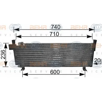 Condenseur, climatisation BEHR HELLA SERVICE [8FC 351 037-001]