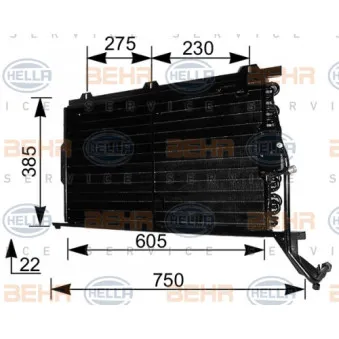 BEHR HELLA SERVICE 8FC 351 037-321 - Condenseur, climatisation