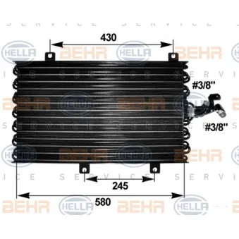 BEHR HELLA SERVICE 8FC 351 038-671 - Condenseur, climatisation