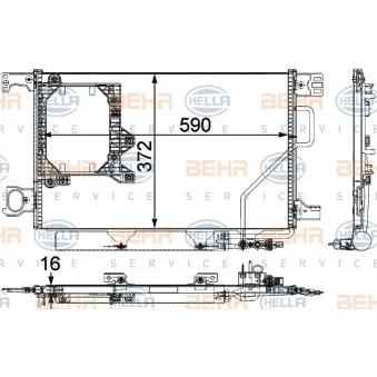 BEHR HELLA SERVICE 8FC 351 303-441 - Condenseur, climatisation