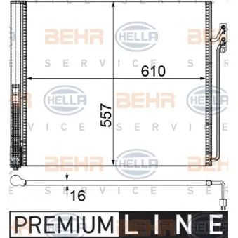 BEHR HELLA SERVICE 8FC 351 309-341 - Condenseur, climatisation