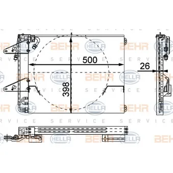 BEHR HELLA SERVICE 8FC 351 317-191 - Condenseur, climatisation