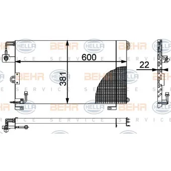 BEHR HELLA SERVICE 8FC 351 317-211 - Condenseur, climatisation