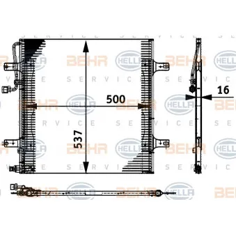 BEHR HELLA SERVICE 8FC 351 317-591 - Condenseur, climatisation